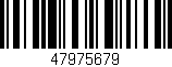 Código de barras (EAN, GTIN, SKU, ISBN): '47975679'