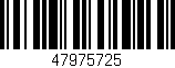 Código de barras (EAN, GTIN, SKU, ISBN): '47975725'