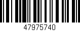Código de barras (EAN, GTIN, SKU, ISBN): '47975740'