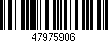 Código de barras (EAN, GTIN, SKU, ISBN): '47975906'