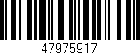 Código de barras (EAN, GTIN, SKU, ISBN): '47975917'