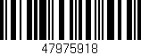 Código de barras (EAN, GTIN, SKU, ISBN): '47975918'