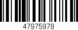 Código de barras (EAN, GTIN, SKU, ISBN): '47975978'