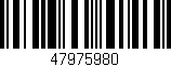 Código de barras (EAN, GTIN, SKU, ISBN): '47975980'