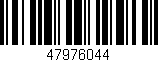 Código de barras (EAN, GTIN, SKU, ISBN): '47976044'
