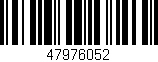 Código de barras (EAN, GTIN, SKU, ISBN): '47976052'