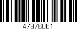 Código de barras (EAN, GTIN, SKU, ISBN): '47976061'