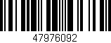 Código de barras (EAN, GTIN, SKU, ISBN): '47976092'