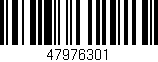 Código de barras (EAN, GTIN, SKU, ISBN): '47976301'