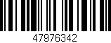 Código de barras (EAN, GTIN, SKU, ISBN): '47976342'