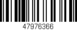Código de barras (EAN, GTIN, SKU, ISBN): '47976366'