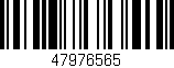 Código de barras (EAN, GTIN, SKU, ISBN): '47976565'