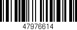 Código de barras (EAN, GTIN, SKU, ISBN): '47976614'