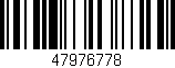 Código de barras (EAN, GTIN, SKU, ISBN): '47976778'