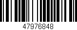 Código de barras (EAN, GTIN, SKU, ISBN): '47976848'