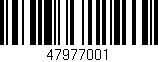 Código de barras (EAN, GTIN, SKU, ISBN): '47977001'
