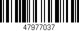 Código de barras (EAN, GTIN, SKU, ISBN): '47977037'
