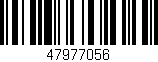 Código de barras (EAN, GTIN, SKU, ISBN): '47977056'