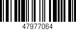 Código de barras (EAN, GTIN, SKU, ISBN): '47977064'