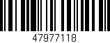 Código de barras (EAN, GTIN, SKU, ISBN): '47977118'
