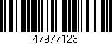 Código de barras (EAN, GTIN, SKU, ISBN): '47977123'