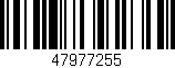 Código de barras (EAN, GTIN, SKU, ISBN): '47977255'