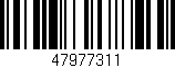 Código de barras (EAN, GTIN, SKU, ISBN): '47977311'