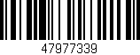 Código de barras (EAN, GTIN, SKU, ISBN): '47977339'