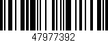 Código de barras (EAN, GTIN, SKU, ISBN): '47977392'
