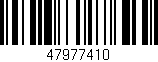 Código de barras (EAN, GTIN, SKU, ISBN): '47977410'