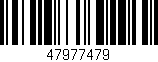 Código de barras (EAN, GTIN, SKU, ISBN): '47977479'