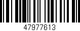 Código de barras (EAN, GTIN, SKU, ISBN): '47977613'