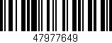 Código de barras (EAN, GTIN, SKU, ISBN): '47977649'