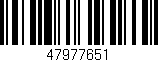Código de barras (EAN, GTIN, SKU, ISBN): '47977651'