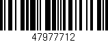 Código de barras (EAN, GTIN, SKU, ISBN): '47977712'