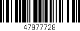 Código de barras (EAN, GTIN, SKU, ISBN): '47977728'