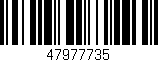 Código de barras (EAN, GTIN, SKU, ISBN): '47977735'