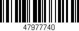 Código de barras (EAN, GTIN, SKU, ISBN): '47977740'