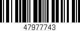 Código de barras (EAN, GTIN, SKU, ISBN): '47977743'