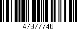 Código de barras (EAN, GTIN, SKU, ISBN): '47977746'