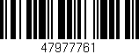 Código de barras (EAN, GTIN, SKU, ISBN): '47977761'