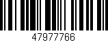 Código de barras (EAN, GTIN, SKU, ISBN): '47977766'
