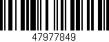 Código de barras (EAN, GTIN, SKU, ISBN): '47977849'