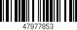 Código de barras (EAN, GTIN, SKU, ISBN): '47977853'