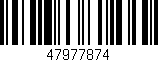 Código de barras (EAN, GTIN, SKU, ISBN): '47977874'