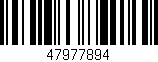 Código de barras (EAN, GTIN, SKU, ISBN): '47977894'