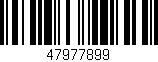 Código de barras (EAN, GTIN, SKU, ISBN): '47977899'