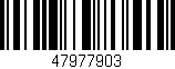 Código de barras (EAN, GTIN, SKU, ISBN): '47977903'