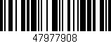 Código de barras (EAN, GTIN, SKU, ISBN): '47977908'