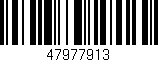 Código de barras (EAN, GTIN, SKU, ISBN): '47977913'
